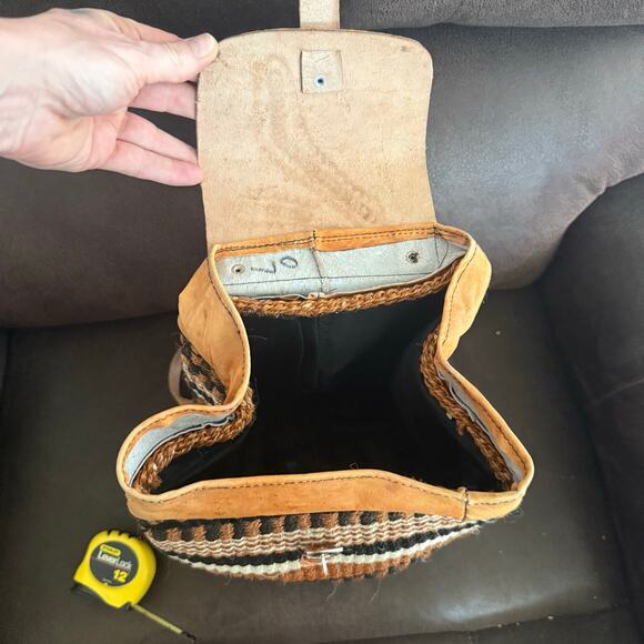 80’s weave basket bag farmers market bag medium sisal bag pack backpack artisan - Picture 8 of 11